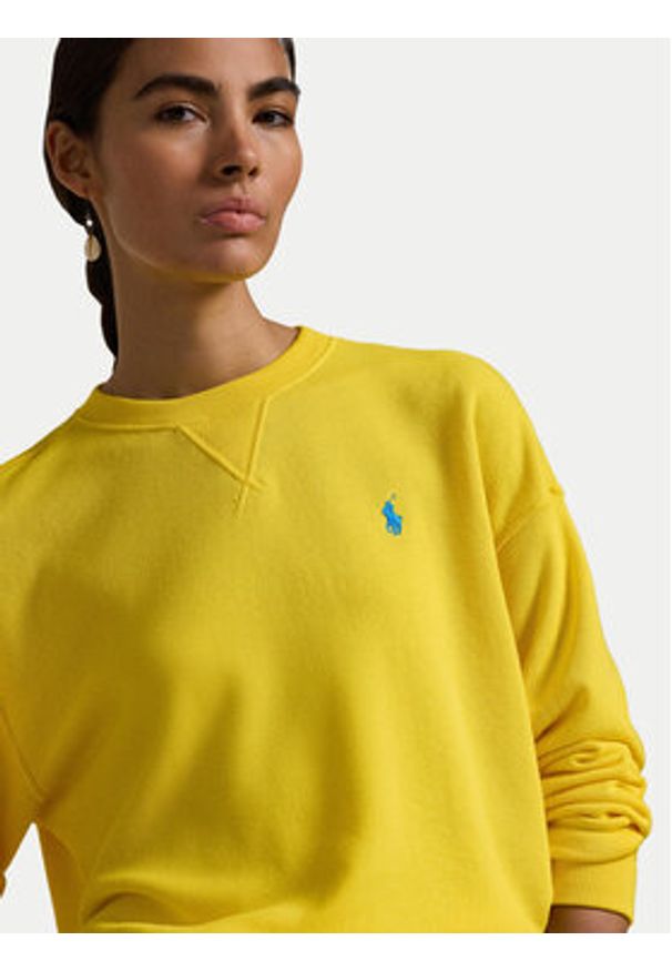 Polo Ralph Lauren Bluza 211935582012 Żółty Regular Fit. Typ kołnierza: polo. Kolor: żółty. Materiał: bawełna