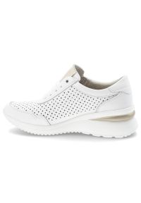 Sneakersy damskie Vinceza, ze skóry naturalnej licowej ażurowa cholewka zamek i sznurowanie lekka podeszwa, białe, 95402. Okazja: na co dzień. Zapięcie: sznurówki. Kolor: biały. Materiał: skóra. Szerokość cholewki: normalna. Wzór: ażurowy. Styl: elegancki, klasyczny, casual #6
