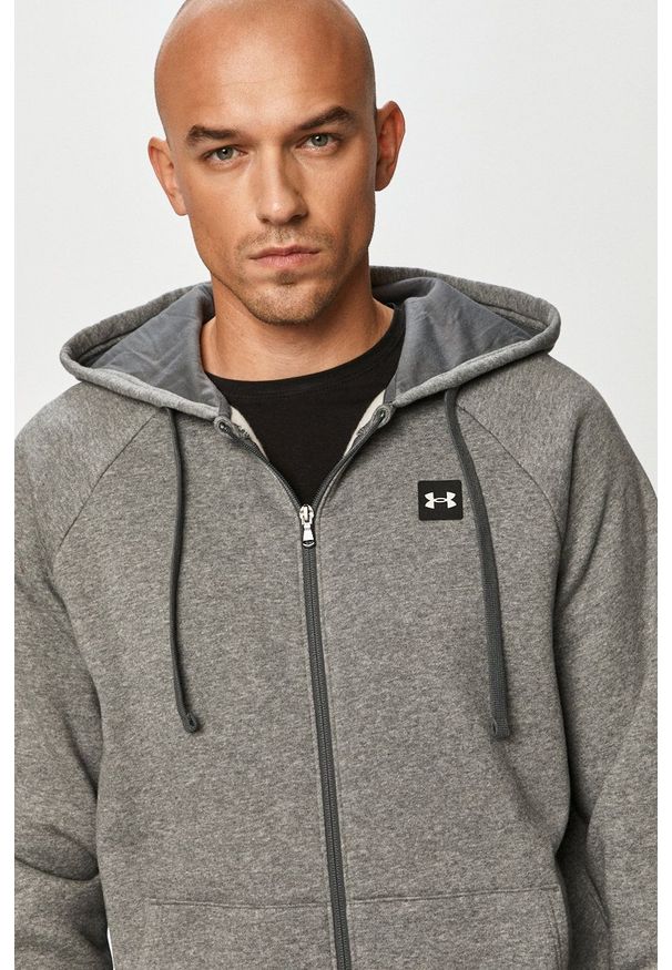Under Armour - Bluza. Okazja: na co dzień. Typ kołnierza: kaptur. Kolor: szary. Długość rękawa: raglanowy rękaw. Styl: casual