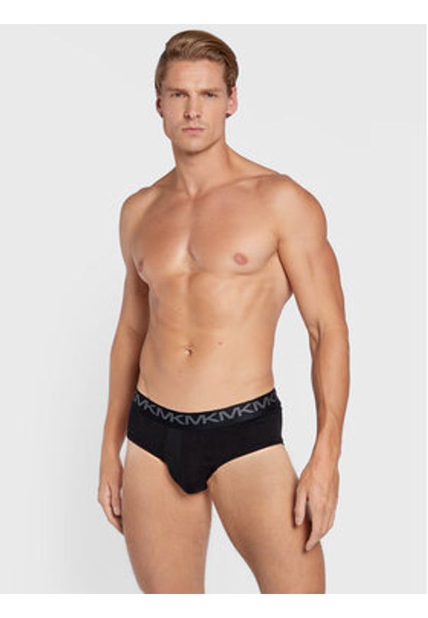 Michael Kors Komplet 3 par slipów 6BR1L10033 Czarny. Kolor: czarny. Materiał: bawełna