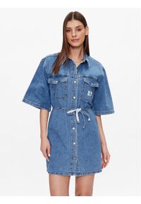 Calvin Klein Jeans Sukienka jeansowa J20J220666 Niebieski Relaxed Fit. Kolor: niebieski. Materiał: bawełna #1
