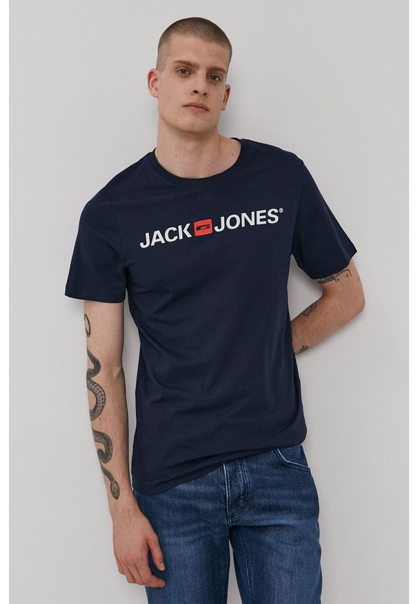Jack & Jones - T-shirt (3-pack). Okazja: na co dzień. Kolor: biały. Wzór: nadruk. Styl: casual