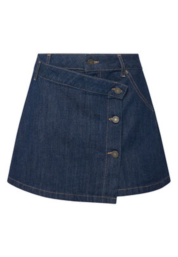 Guess Jeans Spódnica jeansowa W5BD96 D002A Granatowy Regular Fit. Kolor: niebieski. Materiał: bawełna