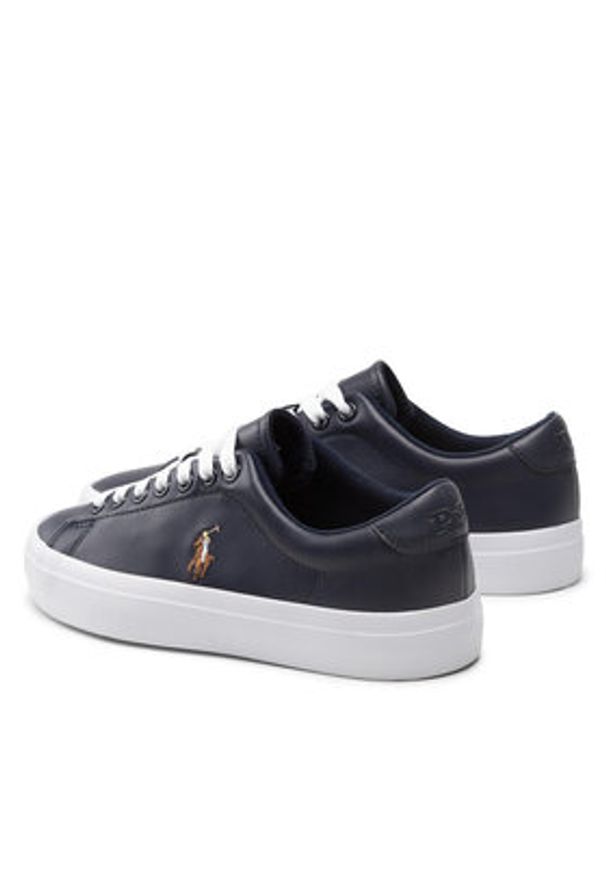 Polo Ralph Lauren Sneakersy Longwood 816861060001 Granatowy. Kolor: niebieski. Materiał: skóra
