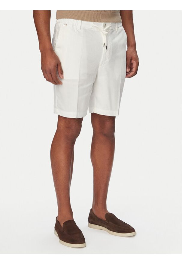 BOSS Szorty materiałowe Kane1 50557537 Biały Regular Fit. Kolor: biały. Materiał: syntetyk