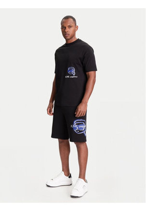 Karl Lagerfeld - KARL LAGERFELD Szorty sportowe 705114 553904 Czarny Loose Fit. Kolor: czarny. Materiał: bawełna. Styl: sportowy