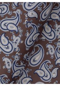 Pako Lorente - PAKO LORENTE – Brązowa poszetka paisley. Kolor: brązowy. Materiał: poliester. Wzór: paisley #3