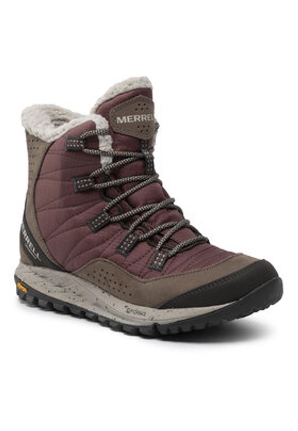 Merrell Śniegowce Antora Sneaker Boot Wp J066930 Bordowy. Kolor: czerwony. Materiał: materiał