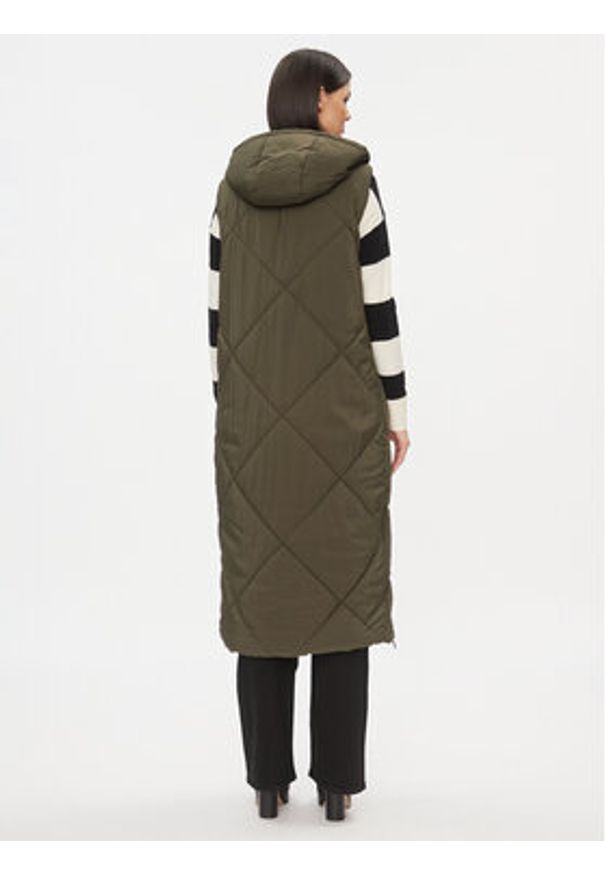 JDY Bezrękawnik Thunder 15300253 Khaki Regular Fit. Kolor: brązowy. Materiał: syntetyk. Długość rękawa: bez rękawów