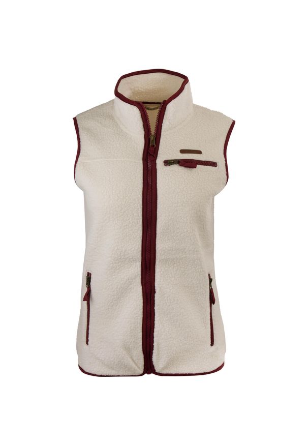 WE THE PEOPLE - Aurela White Ladiesvest - Soft Cotton, Perfect Pash. Kolor: wielokolorowy. Materiał: bawełna
