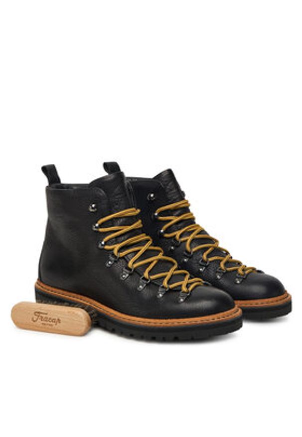 Fracap Trapery Magnifico M120 Czarny. Kolor: czarny. Materiał: skóra