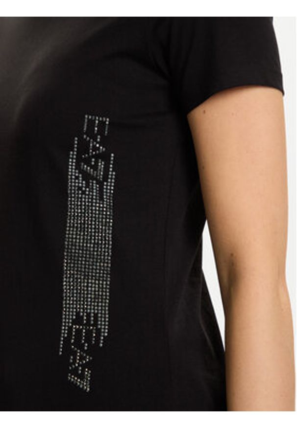 EA7 Emporio Armani T-Shirt 7W000521 AF12503 UC001 Czarny Regular Fit. Kolor: czarny. Materiał: bawełna