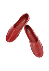 Czerwone Baleriny Maciejka Wygodne Obuwie Damskie. Okazja: na co dzień. Kolor: czerwony. Materiał: skóra. Styl: casual, elegancki #6