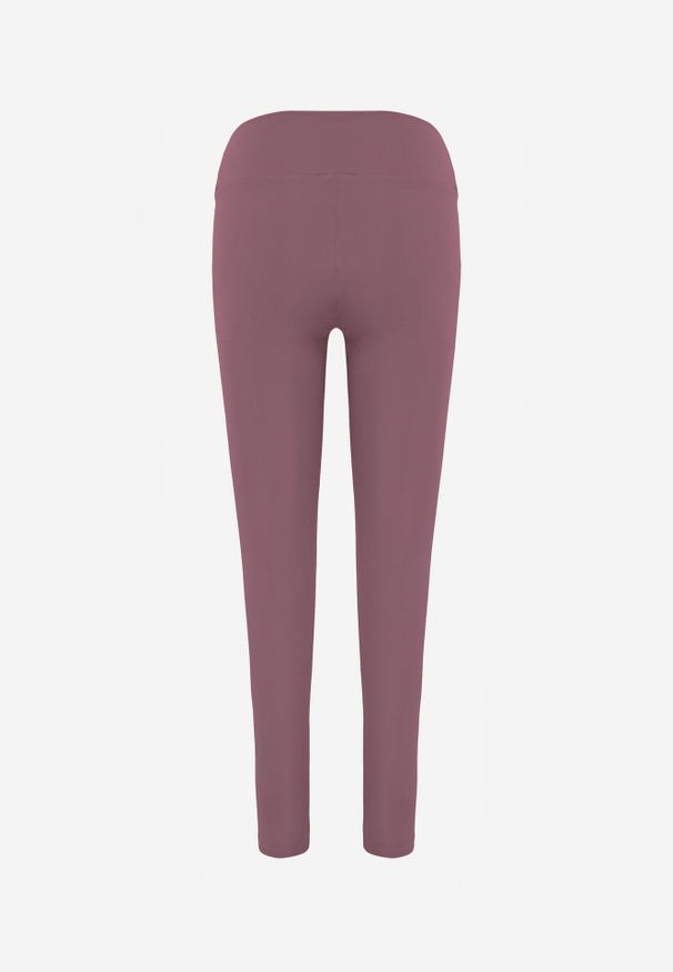 Born2be - Fioletowe Legginsy w Stylu Basic z Wyszczuplającym Pasem Samertes. Okazja: na co dzień, do pracy, na spacer. Stan: podwyższony. Kolor: fioletowy. Długość: krótkie. Styl: casual