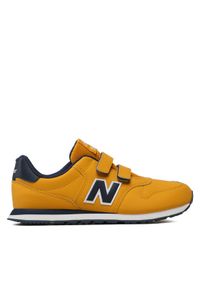 New Balance Sneakersy GV500VG1 Żółty. Kolor: żółty. Materiał: skóra