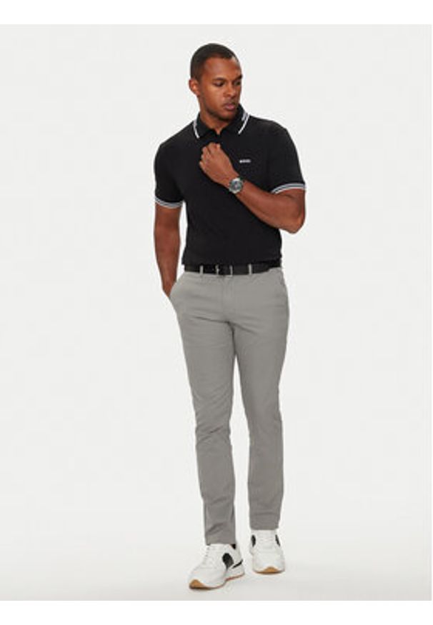 BOSS - Boss Polo Paul 50506193 Czarny Slim Fit. Typ kołnierza: polo. Kolor: czarny. Materiał: bawełna