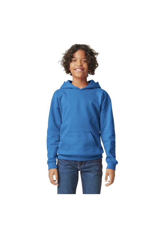 GILDAN - Bluza Dziecięca Softstyle Plain Fleece Midweight Hoodie. Kolor: niebieski