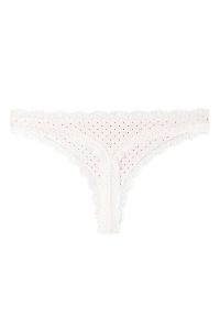 Białe Stringi Damskie Moraj 2 Pary. Kolor: biały. Materiał: tkanina #2