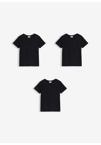 bonprix - T-shirt z czystej bawełny organicznej (3 szt.). Kolor: czarny. Materiał: bawełna #2