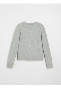 Sinsay - Klasyczny sweter z domieszką wełny - szary. Kolor: szary. Materiał: wełna. Styl: klasyczny