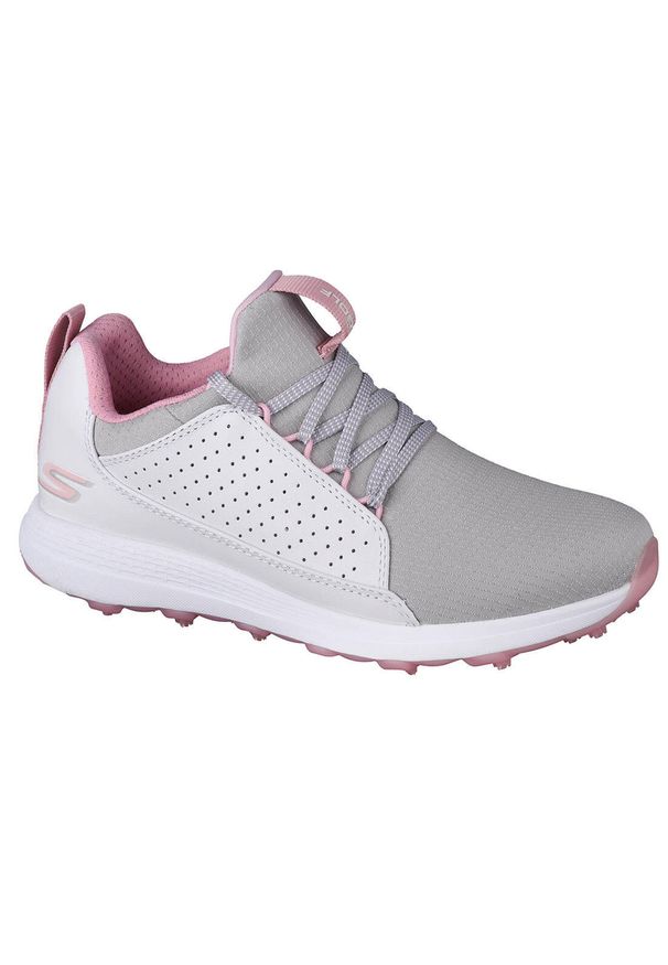 skechers - Skechers Go Golf Max Mojo, damskie buty do golfa, Białe. Kolor: biały, wielokolorowy, szary. Materiał: tkanina. Sport: golf