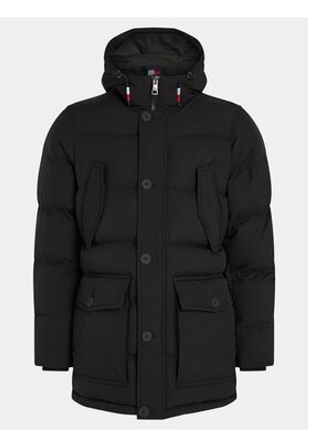 TOMMY HILFIGER - Tommy Hilfiger Kurtka zimowa Essential Rockie MW0MW33961 Czarny Regular Fit. Kolor: czarny. Materiał: syntetyk. Sezon: zima