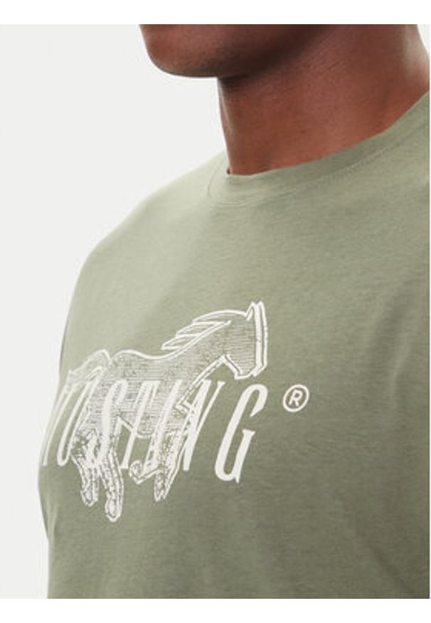 Mustang T-Shirt Austin 1016858 Zielony Regular Fit. Kolor: zielony. Materiał: bawełna