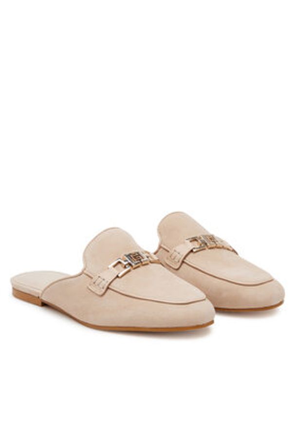 Guess Klapki FLJBOMSUE06 Beżowy. Kolor: beżowy. Materiał: skóra