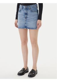 Guess Jeans Spódnica jeansowa W5GD0Q D5M4A Niebieski Regular Fit. Kolor: niebieski. Materiał: bawełna #1