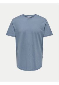 Only & Sons T-Shirt Matt 22002973 Niebieski Regular Fit. Kolor: niebieski. Materiał: bawełna