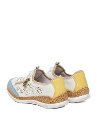 Rieker Półbuty N42K6-80 Biały. Kolor: biały. Materiał: materiał #4