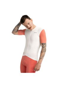 SIROKO - Męska koszulka kolarska gravel z krótkim rękawem Kolarstwo Siroko GM2 Gravita. Kolor: biały. Materiał: materiał. Długość rękawa: krótki rękaw. Długość: krótkie. Sport: kolarstwo #1