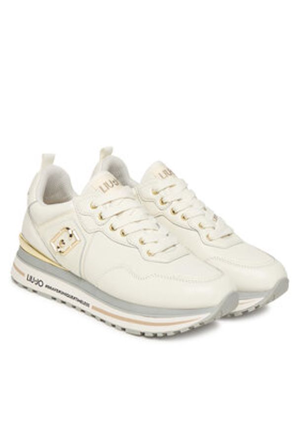 Liu Jo Sneakersy Maxi Wonder 01 BF5009 P0102 Écru. Materiał: skóra