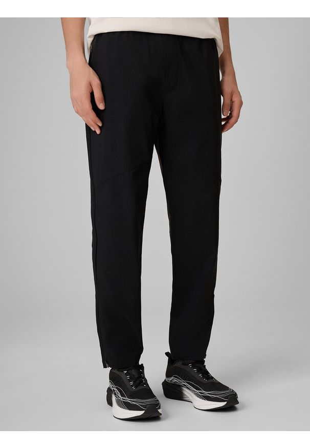 4f - 4F Spodnie casual męskie 4F x Robert Lewandowski - czarne XXL. Okazja: na co dzień. Kolor: czarny. Materiał: tkanina, materiał. Długość: długie. Sezon: lato. Styl: casual
