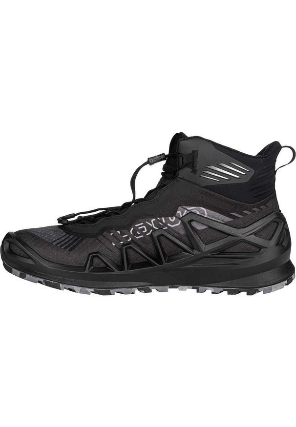 Buty trekkingowe męskie Lowa Merger Mid Gtx. Kolor: czarny. Materiał: materiał, syntetyk, tkanina. Szerokość cholewki: normalna