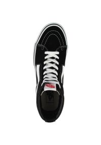 Buty Dorosły Vans Sk8-Hi czarny. Wysokość cholewki: za kostkę. Zapięcie: sznurówki. Kolor: czarny. Materiał: tkanina, skóra, materiał. Szerokość cholewki: normalna. Model: Vans SK8. Sport: turystyka piesza #2