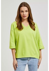 MOODO - Bluza z rękawami 3/4 zielona. Kolor: zielony #1