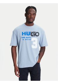 Hugo - HUGO T-Shirt Nesite 50544168 Niebieski Loose Fit. Kolor: niebieski. Materiał: bawełna #1