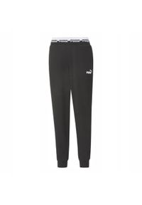 Puma - Spodnie Do Joggingu Damskie Amplified. Kolor: czarny. Materiał: dresówka. Sport: bieganie