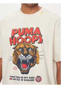Puma T-Shirt Showtime 624737 Écru Regular Fit. Materiał: bawełna #4