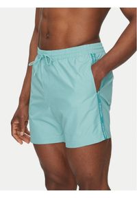 Calvin Klein Swimwear Szorty kąpielowe KM0KM01109 Błękitny Regular Fit. Kolor: niebieski. Materiał: syntetyk