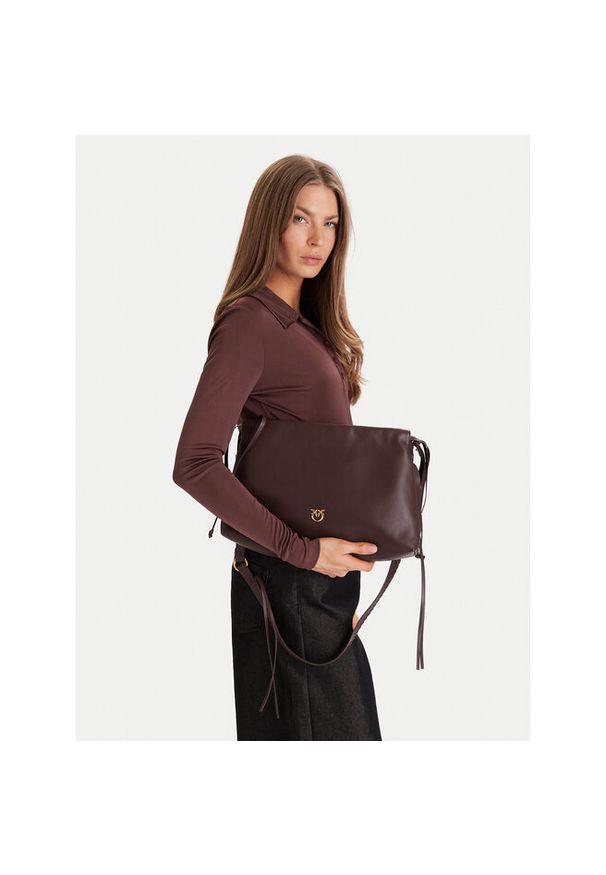 Pinko - Torebka PINKO. Kolor: brązowy