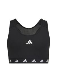 Adidas - AEROREADY Techfit Sports Bra. Kolor: wielokolorowy, czarny, biały. Materiał: materiał, dzianina. Technologia: Techfit (Adidas)