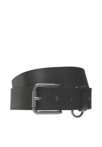 Calvin Klein Jeans Pasek Męski Round Classic Belt 40mm K50K510157 Czarny. Kolor: czarny. Materiał: skóra