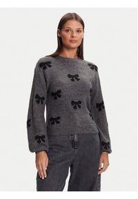 only - ONLY Sweter Bora 15360712 Szary Regular Fit. Kolor: szary. Materiał: syntetyk