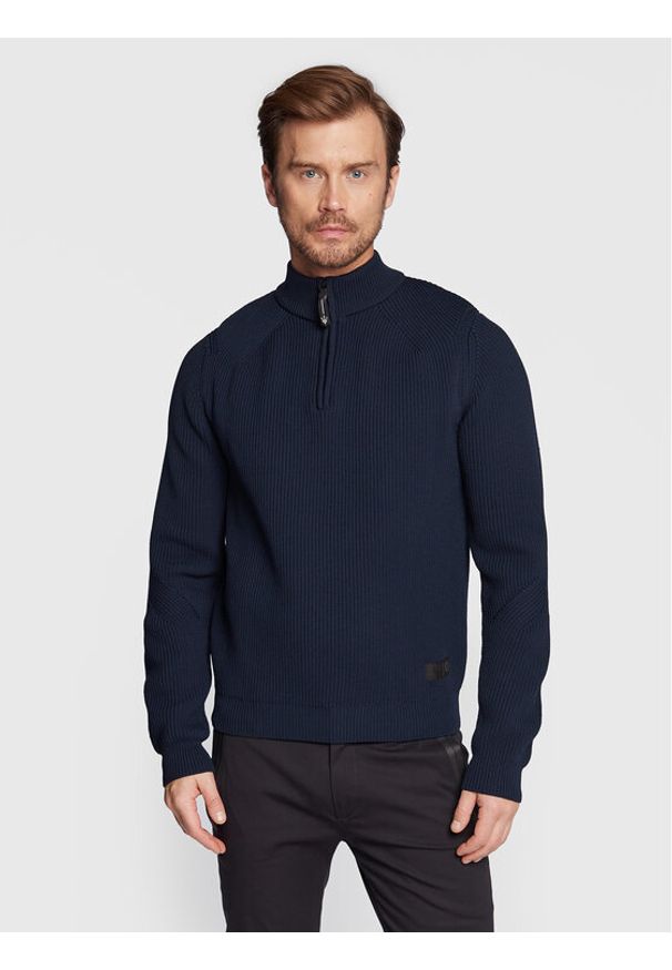 North Sails Sweter 451015 Granatowy Regular Fit. Kolor: niebieski. Materiał: syntetyk