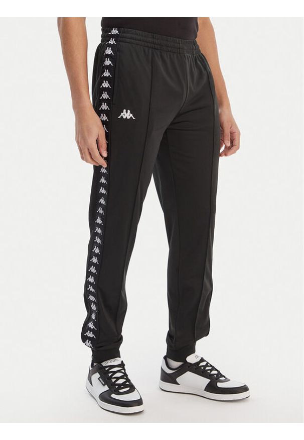 Kappa Spodnie dresowe Banda Rastoria 303KUC0 Czarny Slim Fit. Kolor: czarny. Materiał: syntetyk