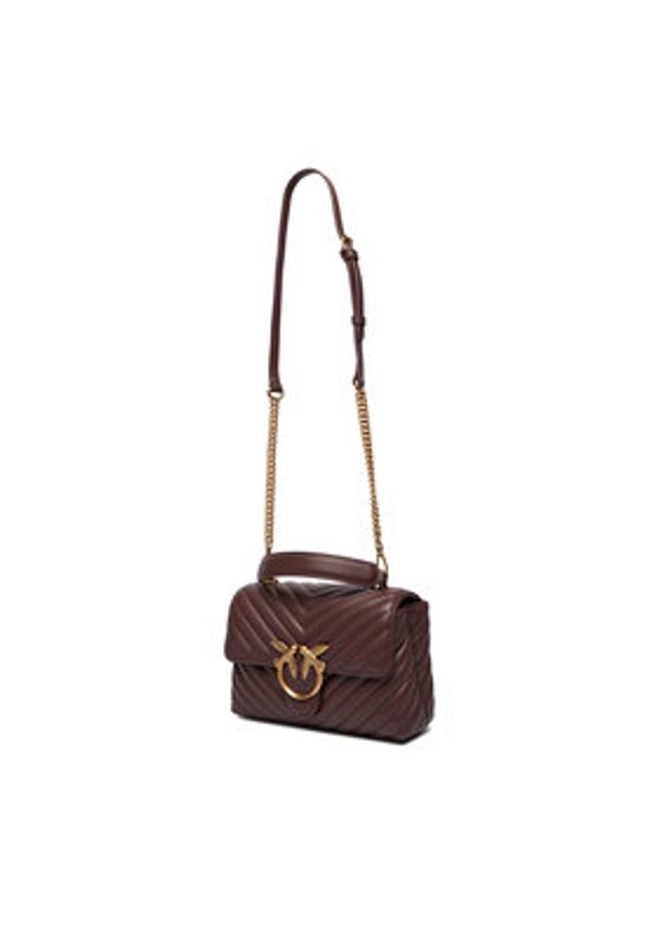 Pinko - PINKO Torebka Love Lady Puff Mini Cl Al 25-26 PLTT 100044 A0GK Bordowy. Kolor: czerwony. Materiał: skórzane