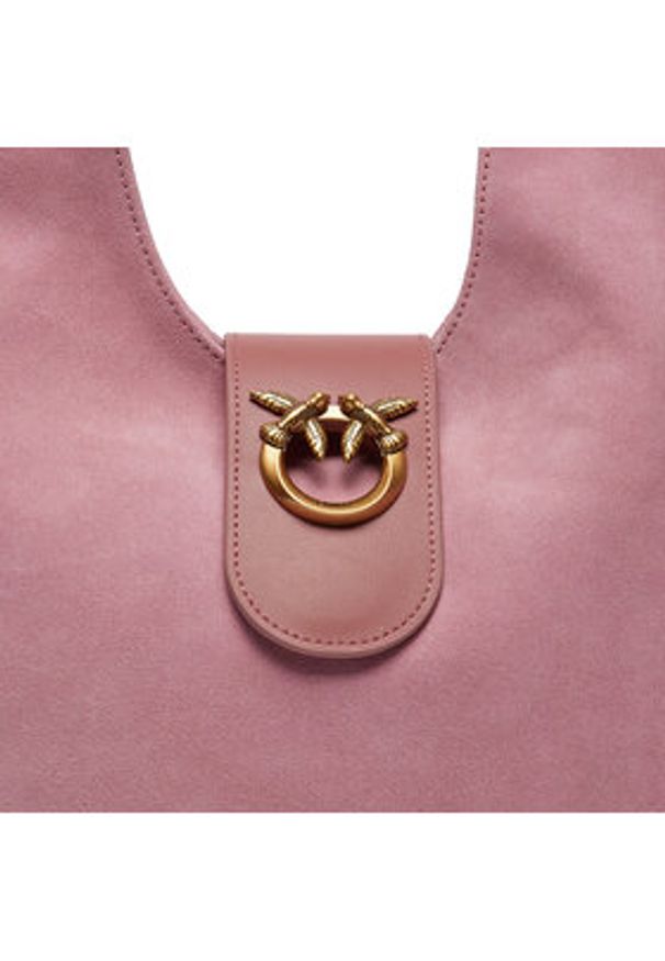 Pinko Torebka Hobo Mini PE 24 PLTT 103275 A0YG Różowy. Kolor: różowy. Materiał: skórzane, zamszowe