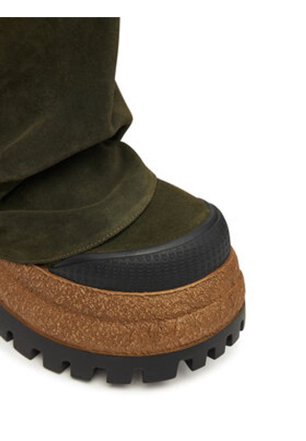 Naked Wolfe Botki Disturb Zielony. Kolor: zielony. Materiał: zamsz, skóra